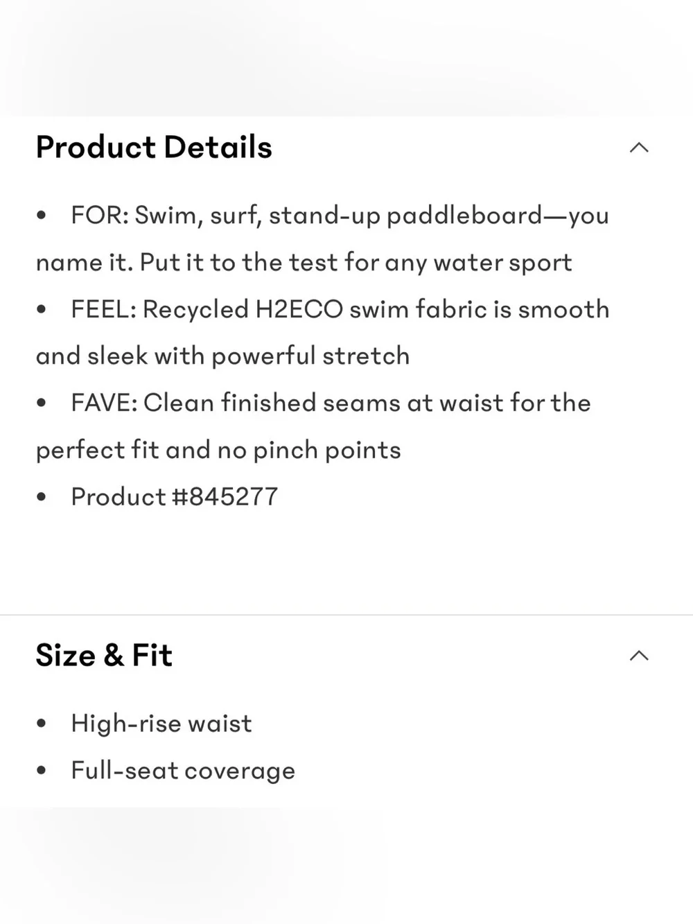 NWT Athleta High Waist Full Tipped Swim Eclipse/Breaker Bottom Sz L (#845277)